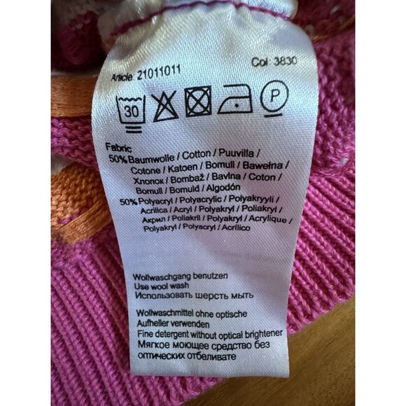 Womens Colorblock Rainbow Striped Knit Pullover Sweater Size 34 Cozy Soft Boho - Picture 5 of 9